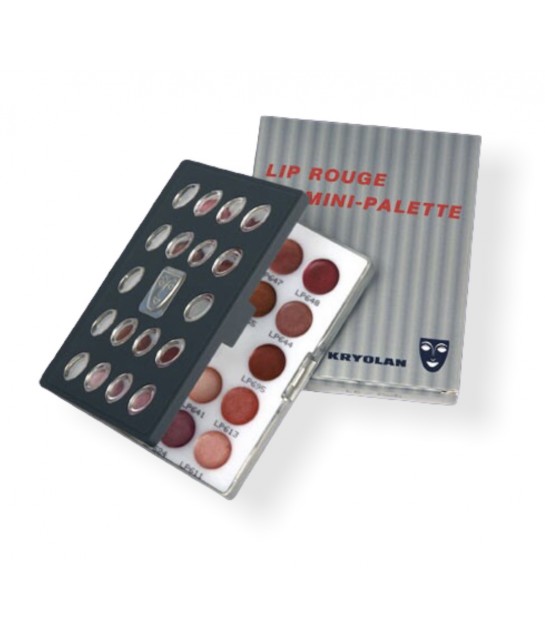 Kryolan Lip Rouge Mini-Palette 18 Farben 11g