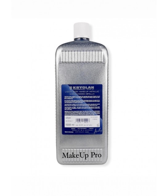 Kryolan Aquacolor Nass-Schminke, flüssig 1L - Silver