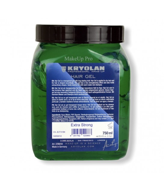 Kryolan Hair Gel, Extra Strong 750 ml